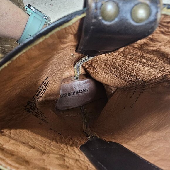 Stetson Black and Brown Heeled Boots - Picture 12 of 12
